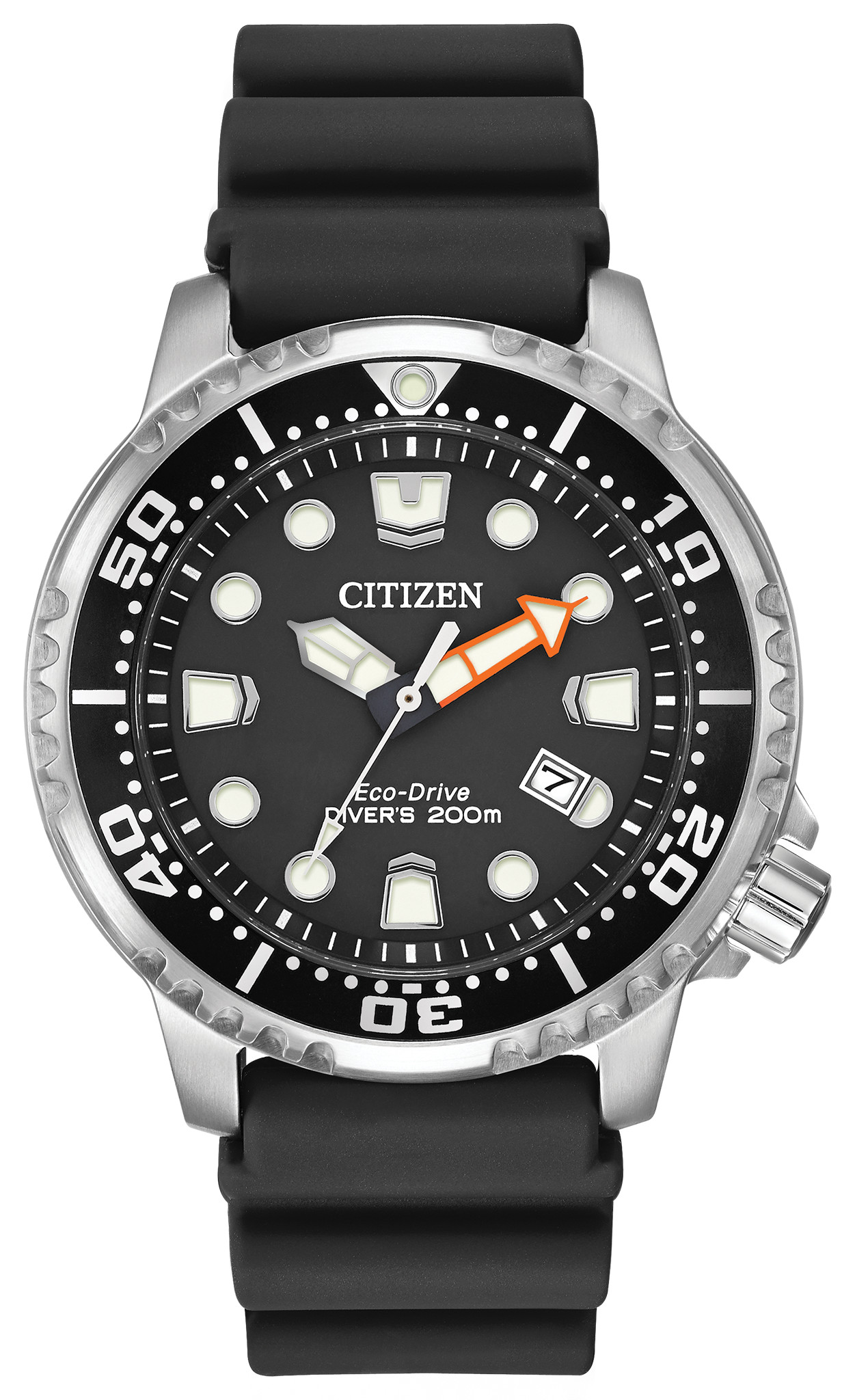 CITIZEN◇ソーラー腕時計/アナログ/ラバー/BLK/プロマスター - メンズ腕時計